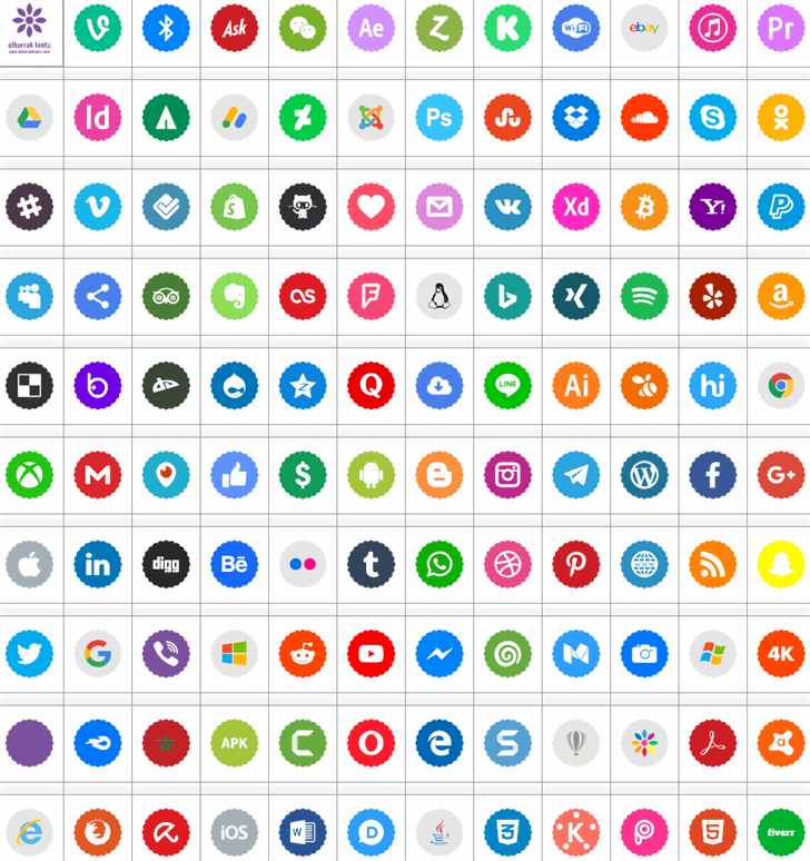 Icons Font Color 2019 font插图