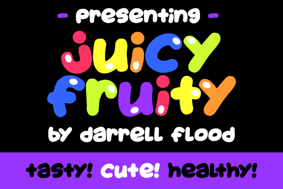 Juicy Fruity font插图
