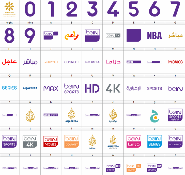 logos bein aljazeera font插图