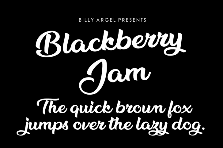 Blackberry Jam Personal Use font插图