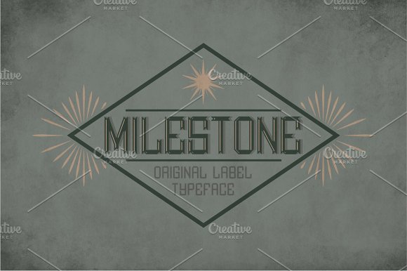 Milestone Vintage Label Typeface插图