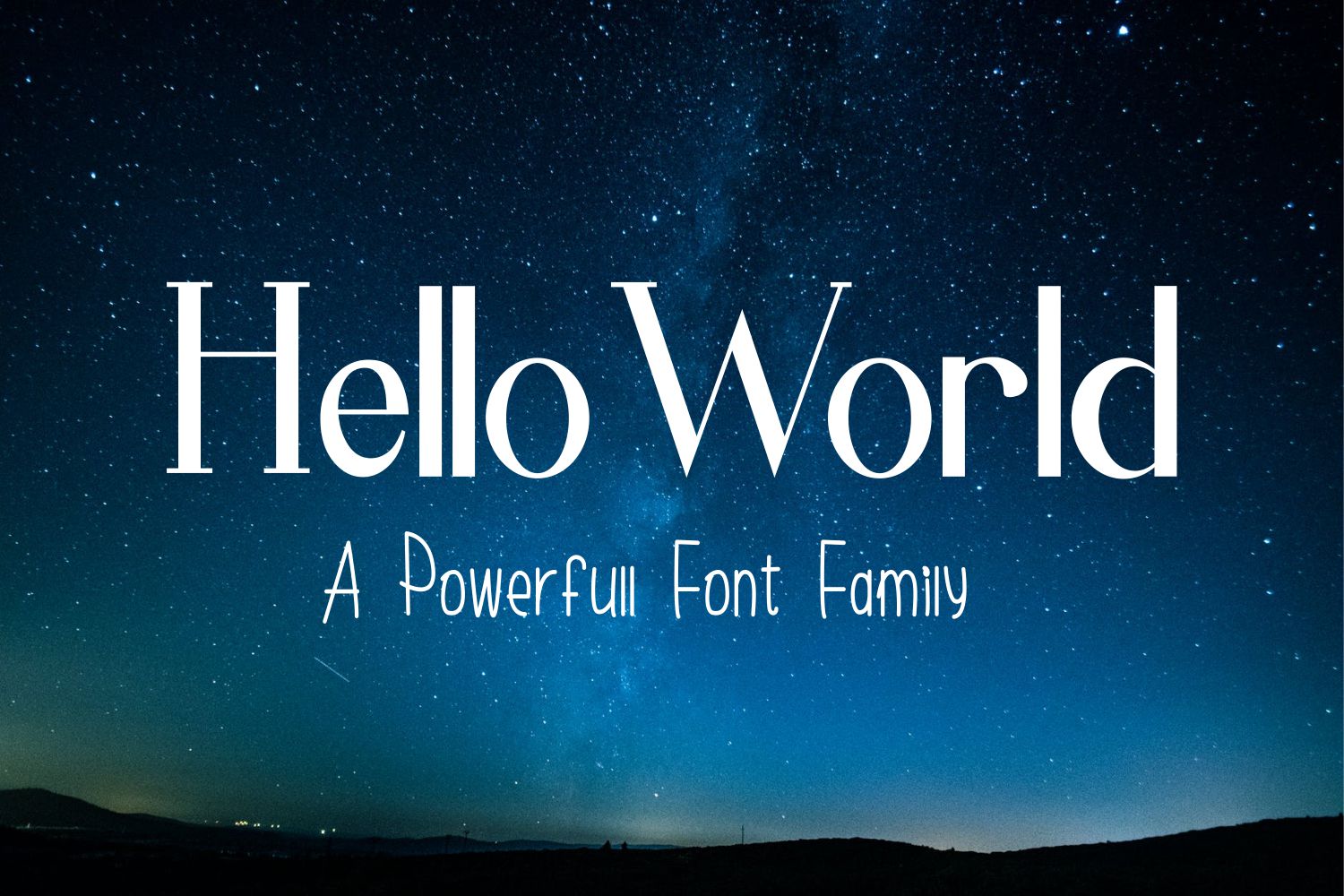 Hello World Font Family Regular插图