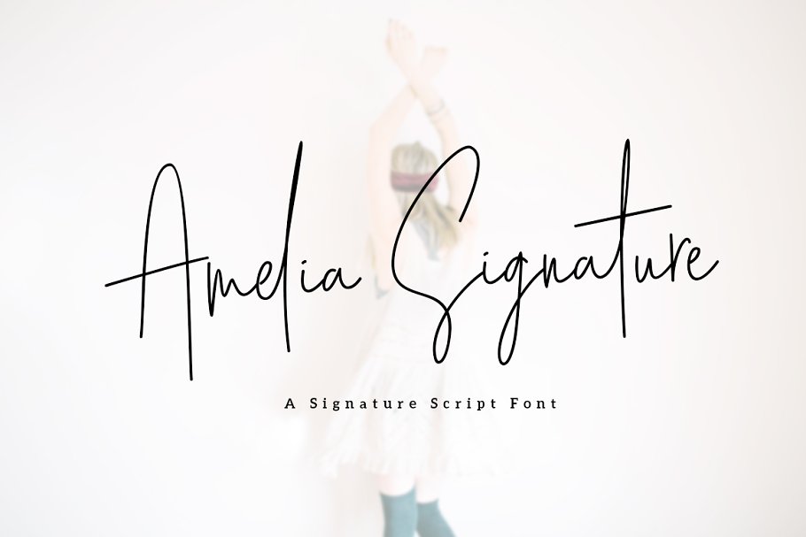 Amelia Signature Font插图