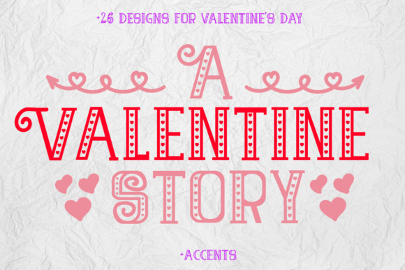 A Valentine Story Font插图