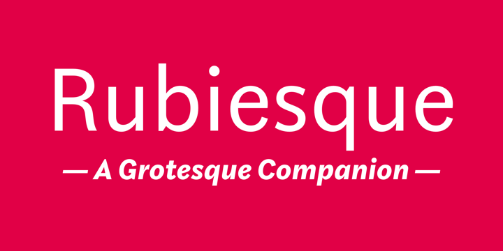 Rubiesque Font Family插图