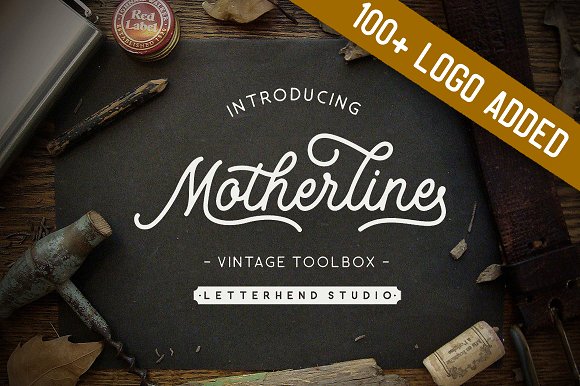 Motherline Vintage Toolbox Font插图
