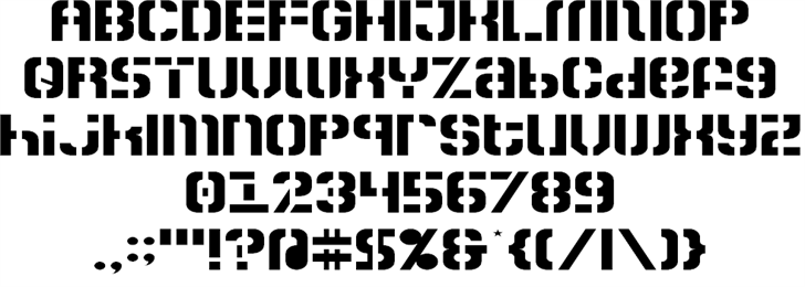 Zoia Stencil font插图1