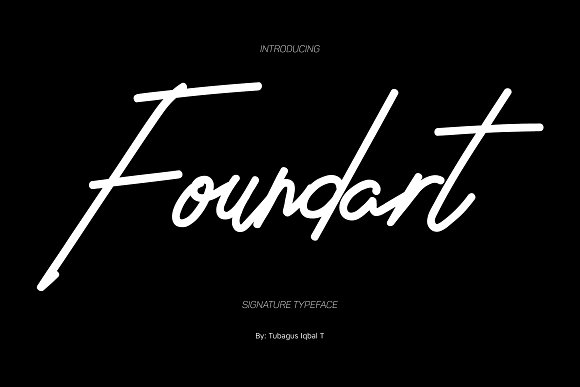 Foundart signature typeface插图