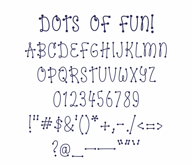 Dots of Fun Caps font插图
