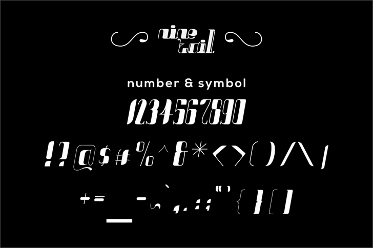 Nine tails inline font插图5