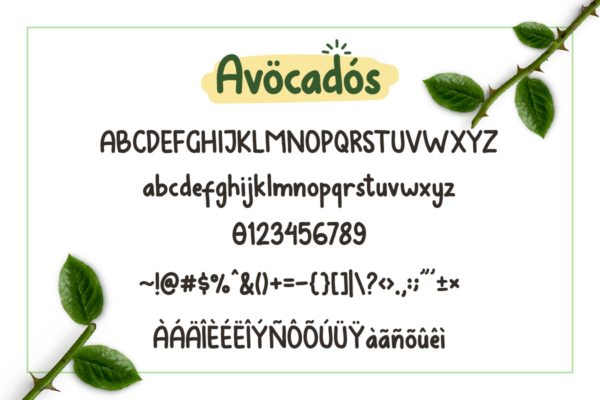 Avocados Font插图3