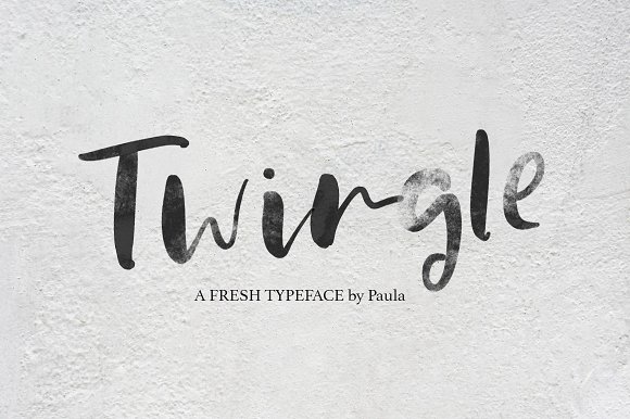 Twingle | Scrip + SVG Font插图