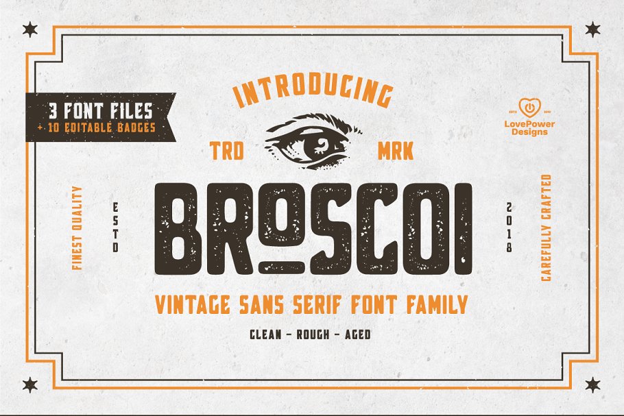 Broscoi – Vintage Font Family插图