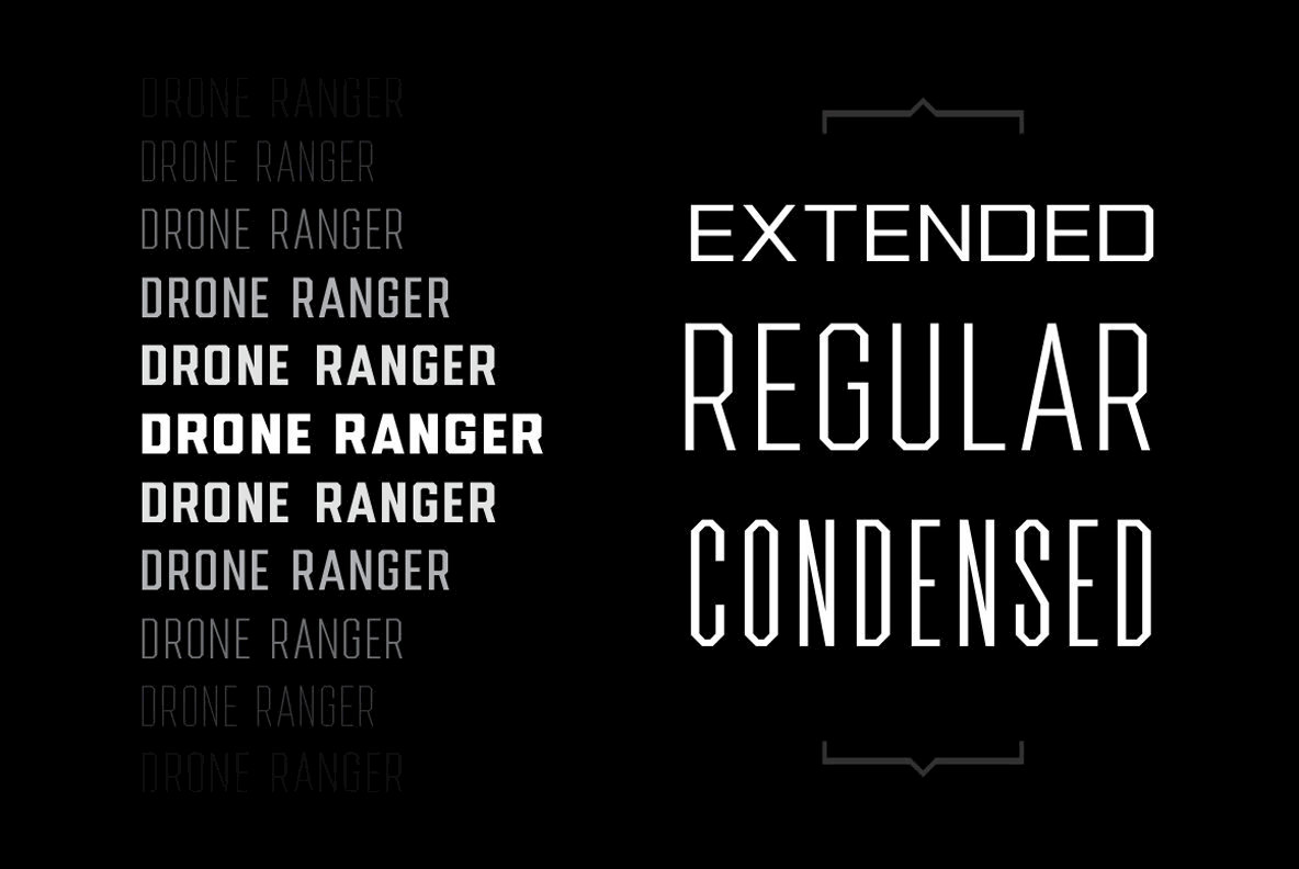 Drone Ranger Pro Font Family插图2