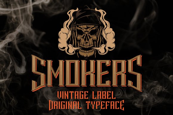 Smokers typeface Font插图