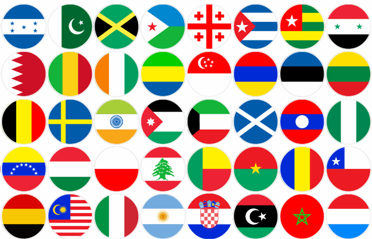 flags world color font插图1