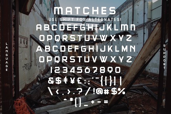 Matches Font插图2