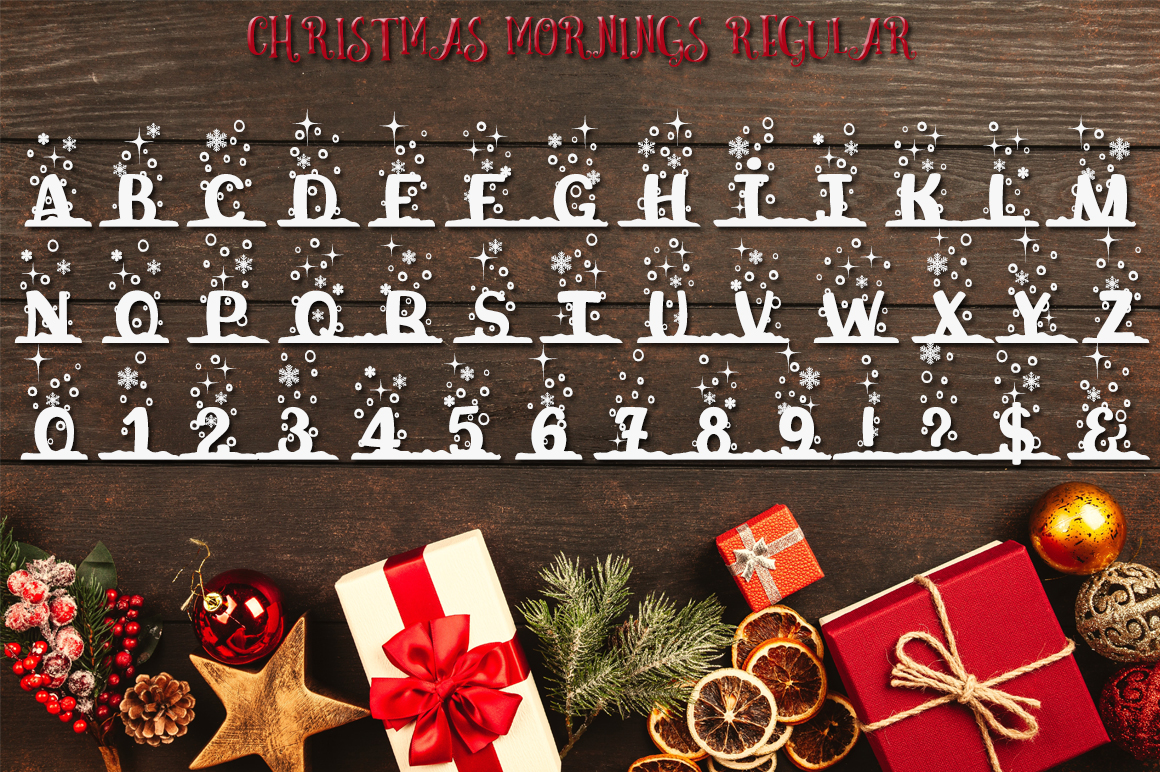 Christmas Mornings Font with Bonus ExtrasRegular Font插图3