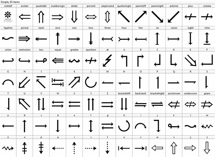 Symbols font插图