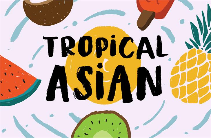 Tropical Asian DEMO font插图