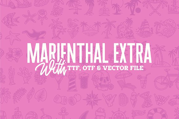 Marienthal Font Bundle + Extras!插图1