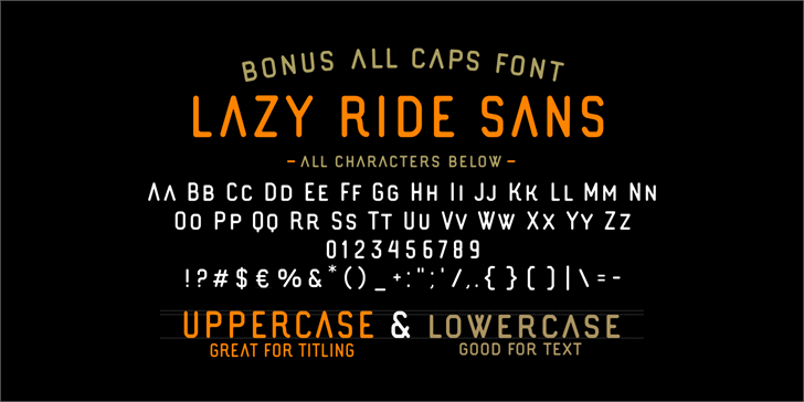 Lazy Ride Personal Use font插图9