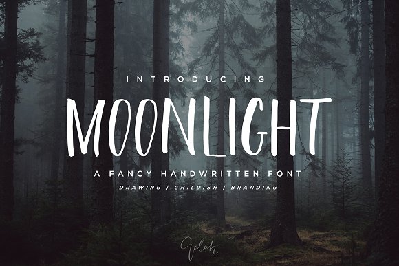 Moonlight Brush Font插图
