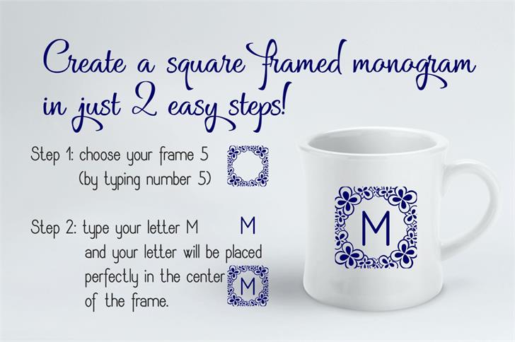 Square Monogram Frames font插图1