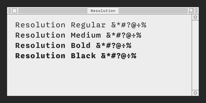 Resolution Font Family插图3