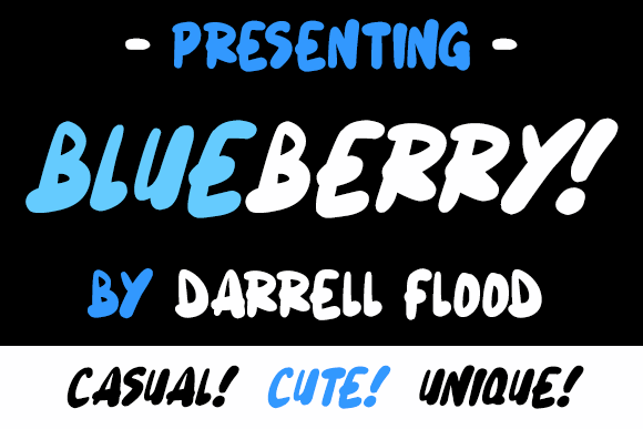 Blueberry font插图