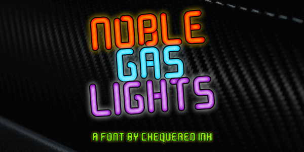 Noble Gas lights font插图
