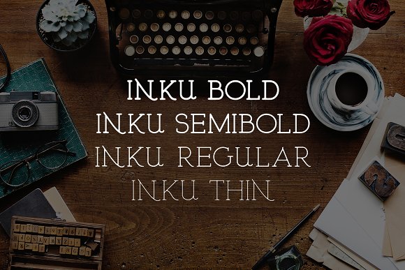 Inku font ( 4 font family)插图1