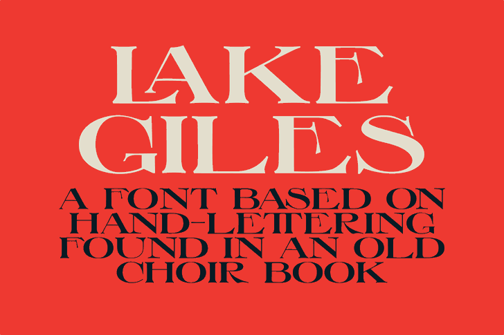 Lake Giles font插图