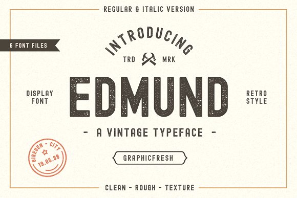 The Edmund – 6 Font Files插图