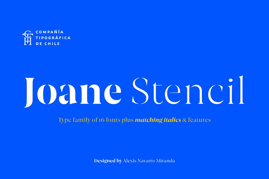 Joane Stencil Font插图1