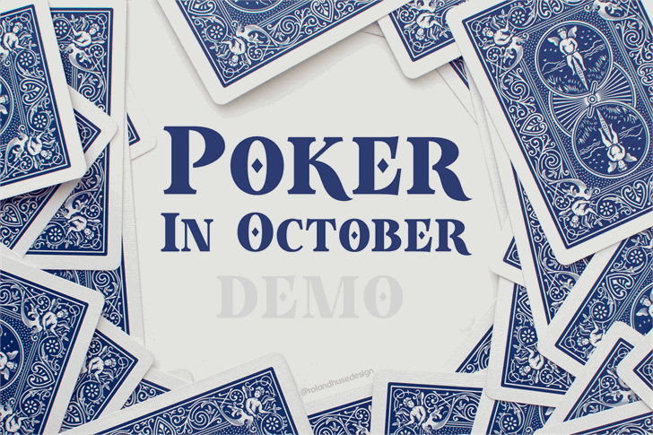 Poker In October Demo font插图
