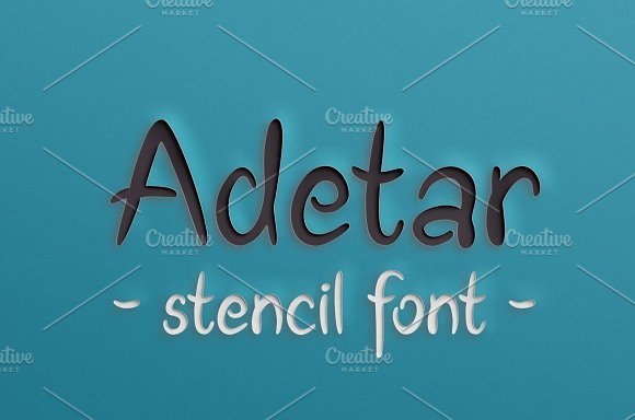Adetar Stencil Font插图
