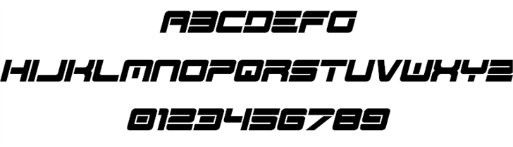 Spac3 – Tech v17 – Italic font插图4