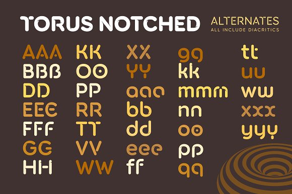 Torus Notched – 6 Dynamic Fonts插图5