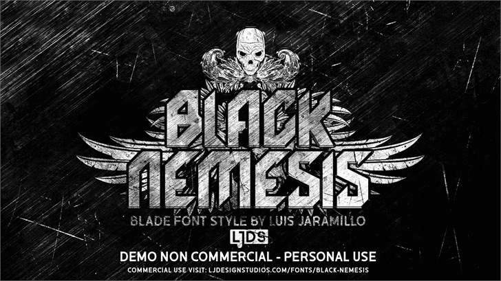 Black Nemesis Personal Use font插图2