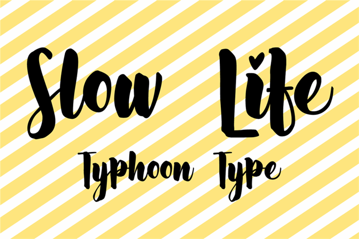 Slow Life font插图