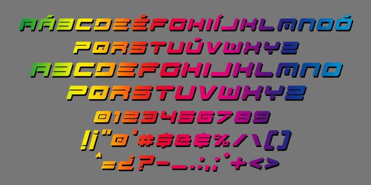 Spac3 – Tech v17 – Italic font插图1