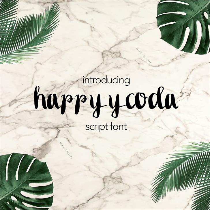 happyycoda font插图
