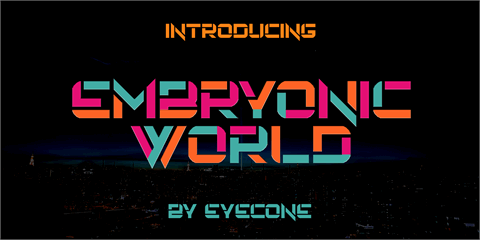 Embryonic World font16图库网精选英文字体
