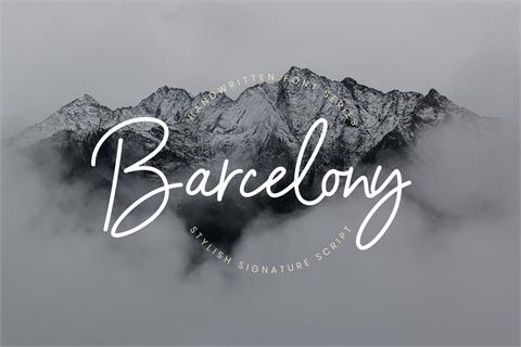 Barcelony font16设计网精选英文字体