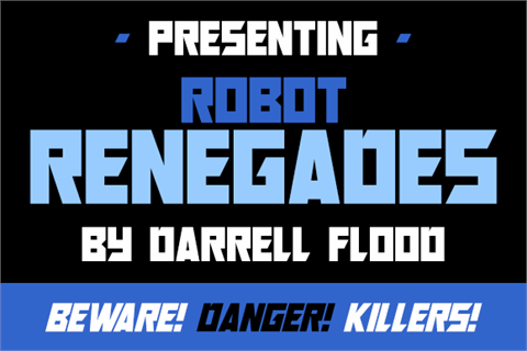 Robot Renegades font16图库网精选英文字体