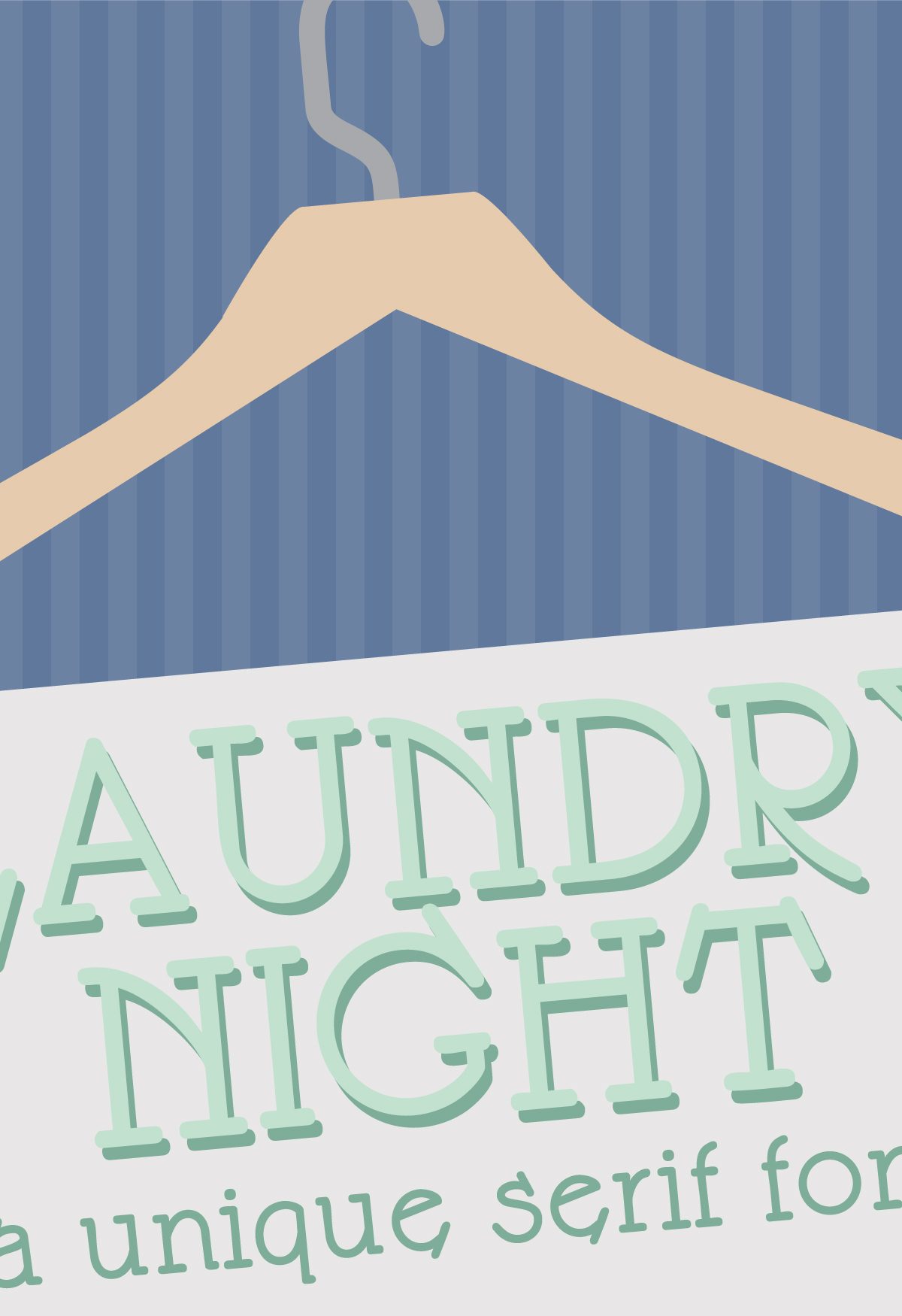 LD Laundry Night Regular Font16设计网精选英文字体