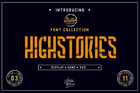 Highstories Family – Extra SVG font普贤居精选英文字体