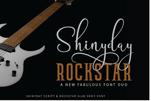 Shinyday & ROCKSTAR font duo16设计网精选英文字体