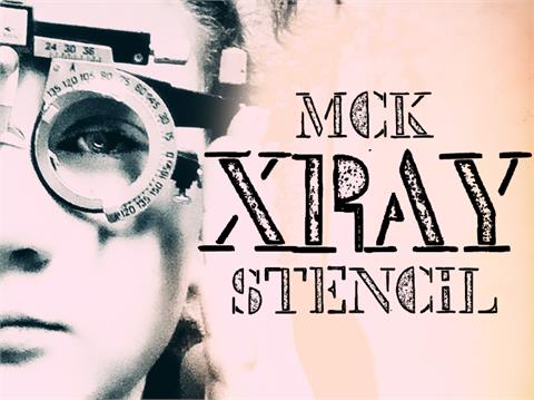 Mck Stencil Xray font16图库网精